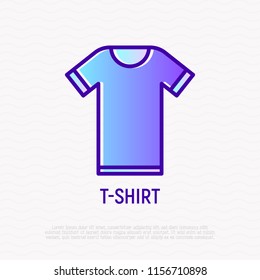 T-shirt thin line icon. Modern vector illustration.