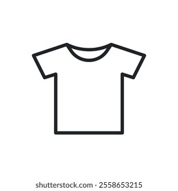 T-Shirt thin line icons. Perfect pixel on transparent background