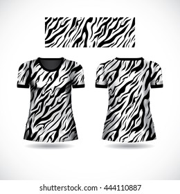 T-shirt tiger texture white color 