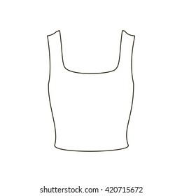 T-shirt top illustration. Woman top illustration. Vector illustration T-shirt top illustration. Woman top illustration. Vector illustration