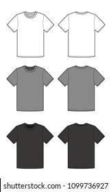 T-shirt Top Tee Fashion Flat Template