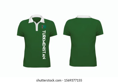 T-shirt Turkmenistan template for design on white background. Vector illustration eps 10.