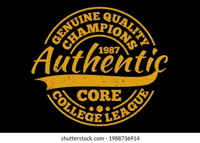 T-Shirt Typografie authentische Champions Core College League Vintage Stil