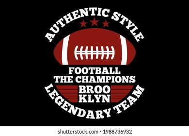 T-shirt typography authentic style football champions