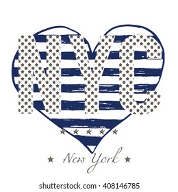 T-shirt typography design, NYC printing graphics, typographic  vector illustration, New York graphic design for label or t-shirt print, Badge, Applique.