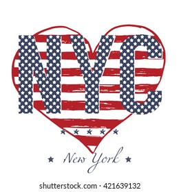 T-shirt typography design, NYC printing graphics, typographic  vector illustration, New York graphic design for label or t-shirt print, Badge, Applique.