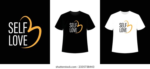 t-shirt typography design. words like never give up, self love, self respect, self motivation, success, inner peace