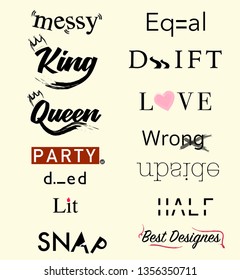 t-shirt typography logos