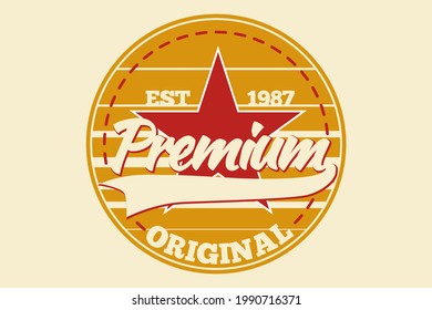 T-shirt typography premium original vintage style