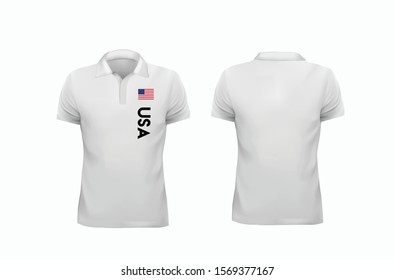 T-shirt USA template for design on white background. Vector illustration eps 10.