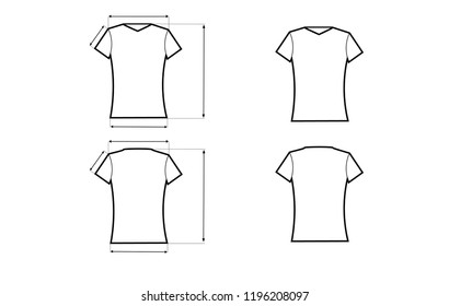 t-shirt v shape collar woman