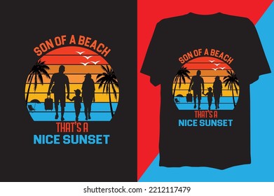 Camiseta vacaciones playa palmera estilo puesta de sol cepillo retro vintage ilustración 