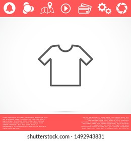 T-shirt vector 10 eps.T-shirt icon, linear sign isolated on white background icon. 