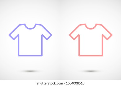 T-shirt vector 10 eps.T-shirt icon, linear sign isolated on white background icon.T-shirt Perfect Black pictogram illustration icon.T-shirt Vector White Blank Icon Symbol