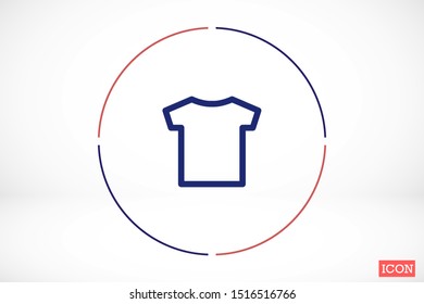 T-shirt vector 10 eps.T-shirt icon, linear sign isolated on white background icon.T-shirt Perfect Black pictogram illustration icon.T-shirt