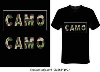 T-shirt vector design, camo  | royalty-free modern stylish Vector illustration for print tee shirt, packaging, poster, mug, tote bag, merchandise and other uses.Eps 10 editable file.