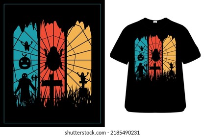 Diseño vectorial de camisetas fiesta de Halloween
