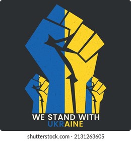 T-shirt vector design. Stop The War. Save Ukraine. We Stand With Ukraine.