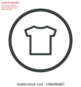 T-shirt vector icon 10 eps , Lorem ipsum Flat design