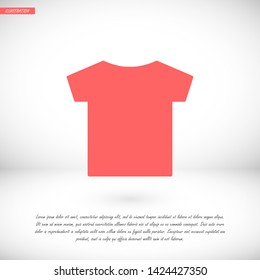 T-shirt vector icon 10 eps , Lorem ipsum Flat design