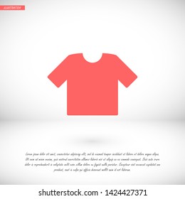 T-shirt vector icon 10 eps , Lorem ipsum Flat design