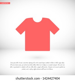 T-shirt vector icon 10 eps , Lorem ipsum Flat design