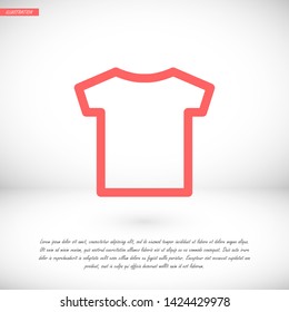 T-shirt vector icon 10 eps , Lorem ipsum Flat design