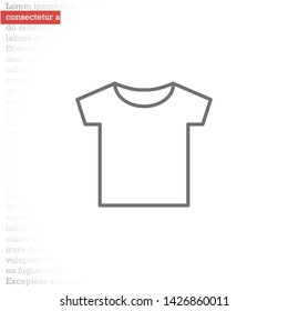 T-shirt vector icon 10 eps , Lorem ipsum Flat design