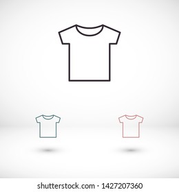 T-shirt vector icon 10 eps , Lorem ipsum Flat design