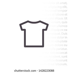 T-shirt vector icon 10 eps , Lorem ipsum Flat design