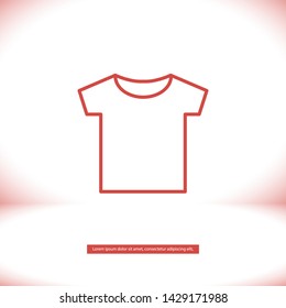 T-shirt vector icon 10 eps , Lorem ipsum Flat design