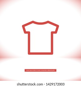 T-shirt vector icon 10 eps , Lorem ipsum Flat design
