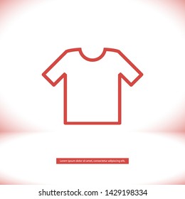 T-shirt vector icon 10 eps , Lorem ipsum Flat design