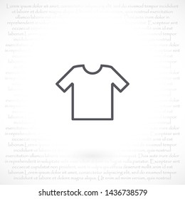 T-shirt vector icon 10 eps , Lorem ipsum Flat design
