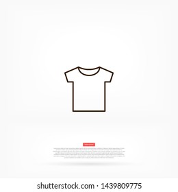 T-shirt vector icon 10 eps , Lorem ipsum Flat design