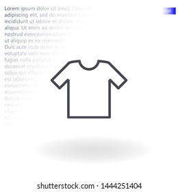 T-shirt vector icon 10 eps , Lorem ipsum Flat design