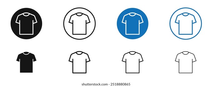 Tshirt vector icon in black and blue colors