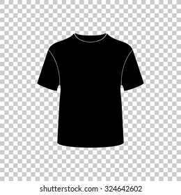 t-shirt vector icon - black illustration