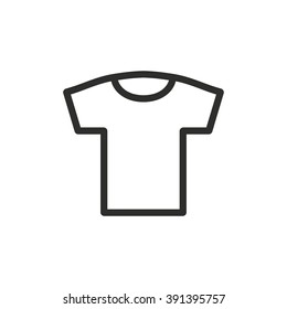 T-shirt   vector icon. Black  illustration isolated on white  background for graphic and web design.