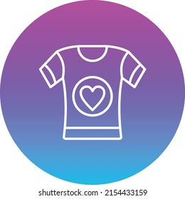 Icono vectorial de camiseta. Se puede usar para imprimir, móviles y aplicaciones web.