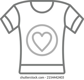 Icono vectorial de camiseta. Se puede usar para imprimir, móviles y aplicaciones web.