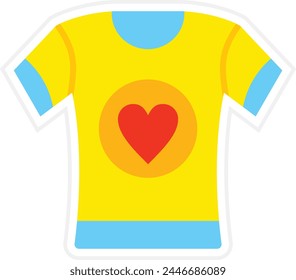 Tshirt vector icon. Can be used for printing, mobile and web applications.