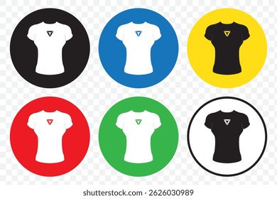 T-shirt vector icon. fashion clothing symbol. Coloring simple flat symbol on Transparent Background. EPS 10.