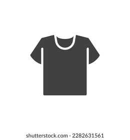 T-shirt vector icon. filled flat sign for mobile concept and web design. Short sleeve shirt glyph icon. Symbol, logo illustration. Vector graphics