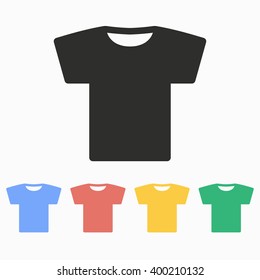 T-shirt  vector icon. Illustration isolated on white  background for graphic and web design.