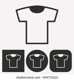 T-shirt vector icon. Illustration isolated for graphic and web design.