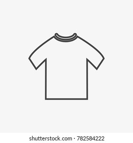 T-shirt vector icon isolated on light grey background