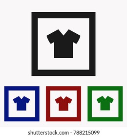 t-shirt vector Icon, isolated on grey background