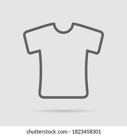 
T-shirt vector icon on a light background