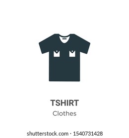 Tshirt vector icon on white background. Flat vector tshirt icon symbol sign from modern clothes collection for mobile concept and web apps design.